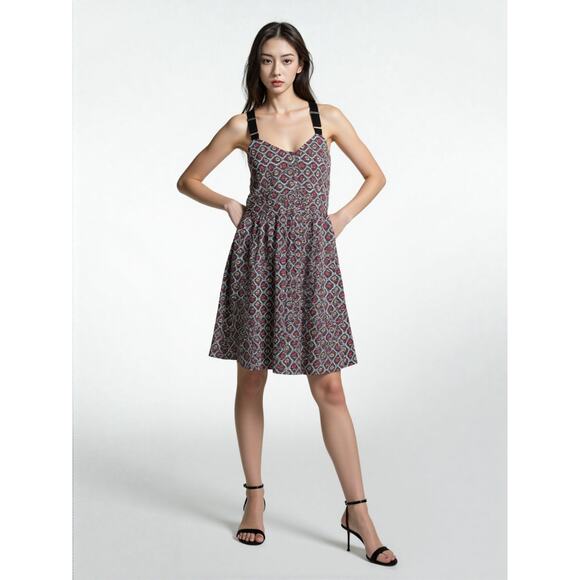 Rachel Roy Women's Sleeveless Printed Racerback A-line Dress XS Multi - Picture 1 of 7
